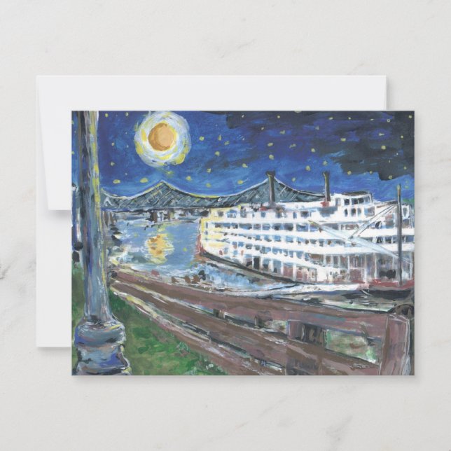 Carte Starry Night Mississippi Queen (Devant)