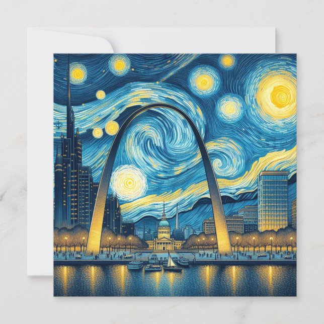 Carte Starry Night St. Louis Missouri (Devant)