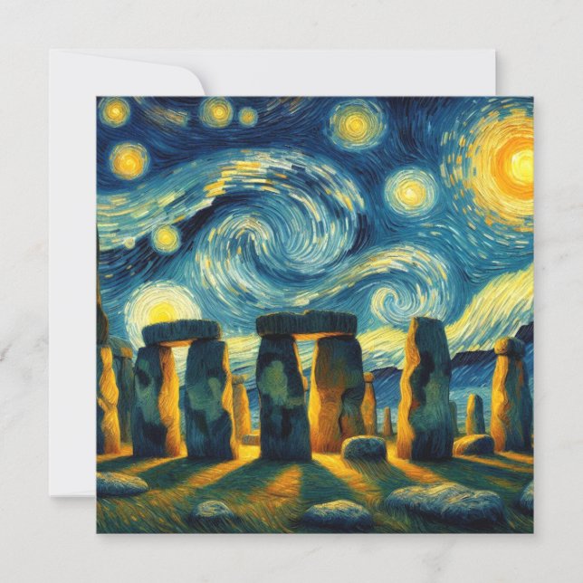 Carte Starry Night Stonehenge (Devant)