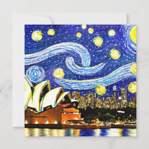 Carte Starry Night Sydney Australie Opéra