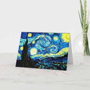 Carte Starry Night, tableau mondialement célèbre de van 