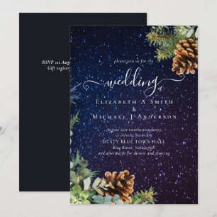 Carte Starry Night Winter Wedding Budget