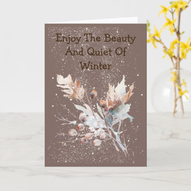 Carte Starry Snowfall Sweet Winter Card (Fleur jaune)