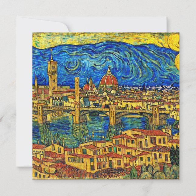 Carte Starry Starry Night Florence Italie (Devant)