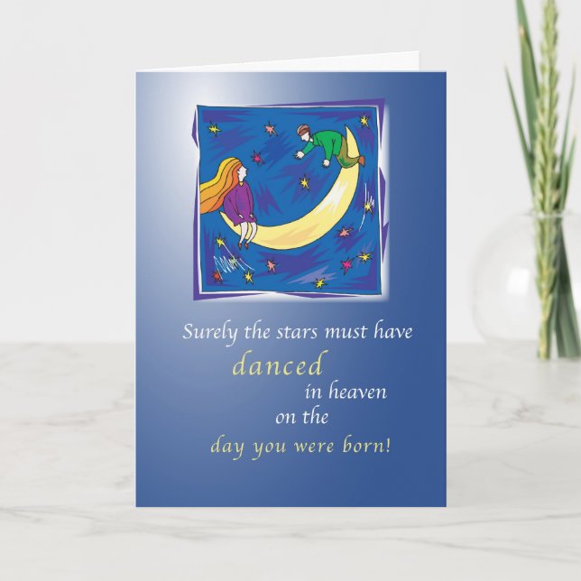 Carte Stars dansés dans le ciel Anniversaire (Devant)
