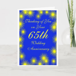 Carte Stars Personnalisé 65e anniversaire de Mariage
