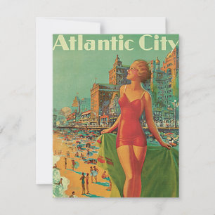 Carte Station balnéaire d'Atlantic City, voyage en train