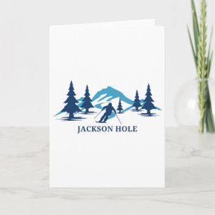 Carte Station de ski de Jackson Hole Wyoming Skieur Ski 