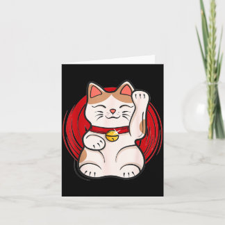 Carte Statue de chat chanceux Maneki-Neko agitant de sty