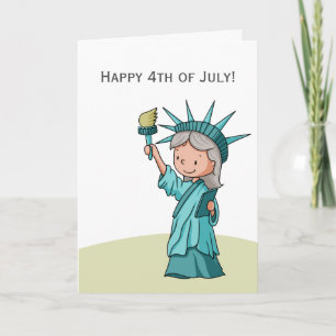 Carte Statue de la Liberté 4 juillet patriotique