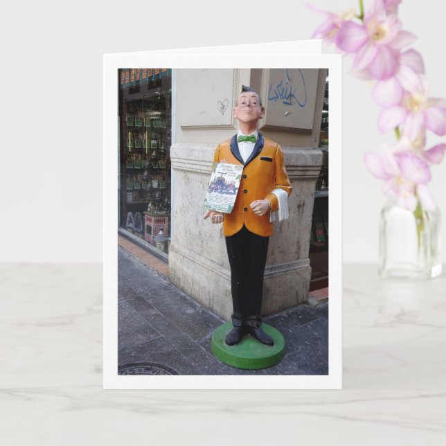 Carte Statue de la rue espagnole, Valence City, Espagne (Orchidée)