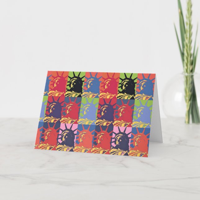 Carte Statue de l'art pop de la liberté américaine (Devant)