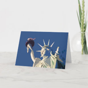 Carte Statue de Liberty Pop Art
