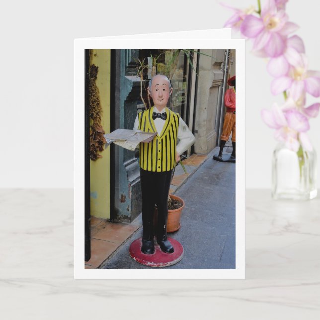 Carte Statue de rue espagnole, ville de Valence, Espagne (Orchidée)