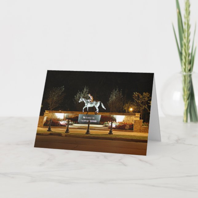 Carte Statue du Cheval Danseuse autochtone Saratoga Cart (Devant)