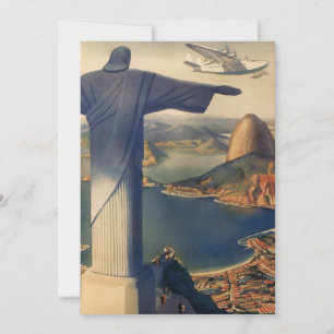 Carte Statue du Christ Rédempteur, Rio De Janeiro, Brési