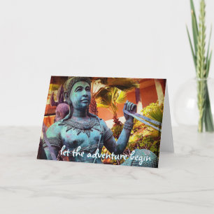 Carte Statue du guerrier antique bleu Laisser Aventure C