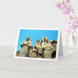 Carte Statues Antiques à Louxor, Égypte,