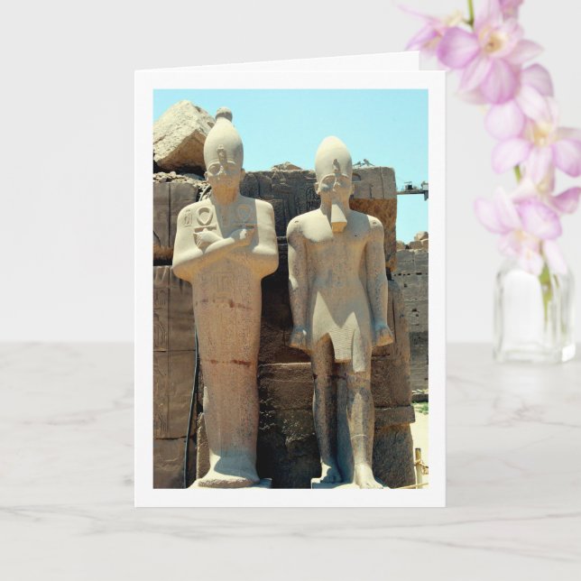 Carte Statues de la Garde Égyptienne, Luxor, (Orchidée)