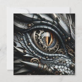 Carte Steampunk Dragon Eye Closeup Ai Art