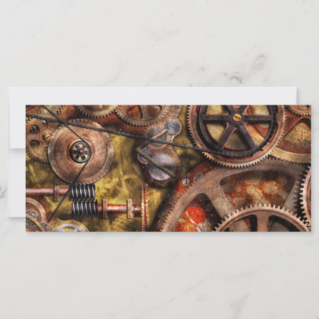 Carte Steampunk - Engrenages - Ateliers intérieurs (Devant)