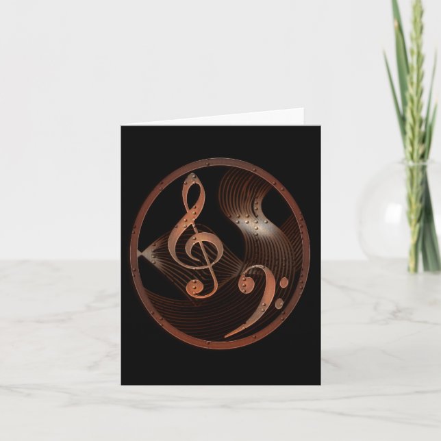 Carte Steampunk Music Design (Devant)