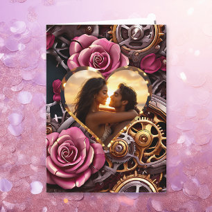 Carte Steampunk personnalisé Thème Saint Valentin