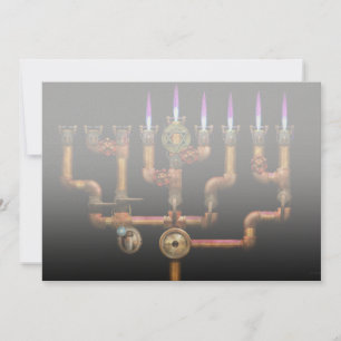 Carte Steampunk - Plomberie - Éclairage de la Menorah
