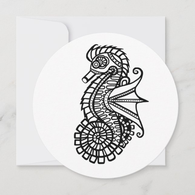 Carte Steampunk Seahorse (Devant)