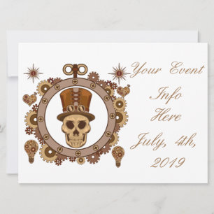 Carte Steampunk Thème Top Hat Skull Thunder_Cove