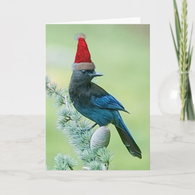 Carte Steller's Jay Christmas Card (Devant)