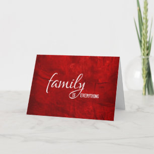 Carte step frère anniversaire rouge cuir
