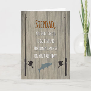 Carte Stepdad Anniversaire, Pêche pour compléments