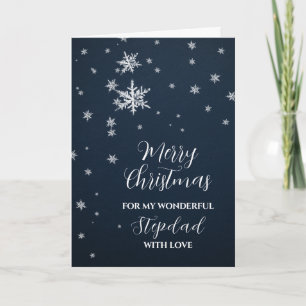 Carte Stepdad moderne neige Joyeux Noël