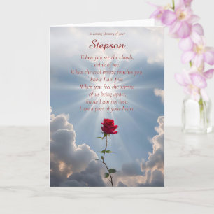 Carte Stepson Sympathy Condolences Spirituel