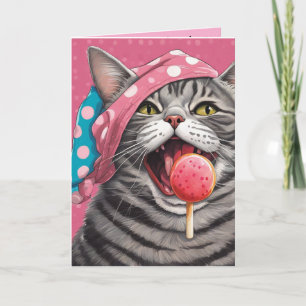 Carte Steve le chat tabby deux paires de sous-vêtements
