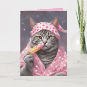 Carte Steve le Tabby rêve doux et Joyeux anniversaire