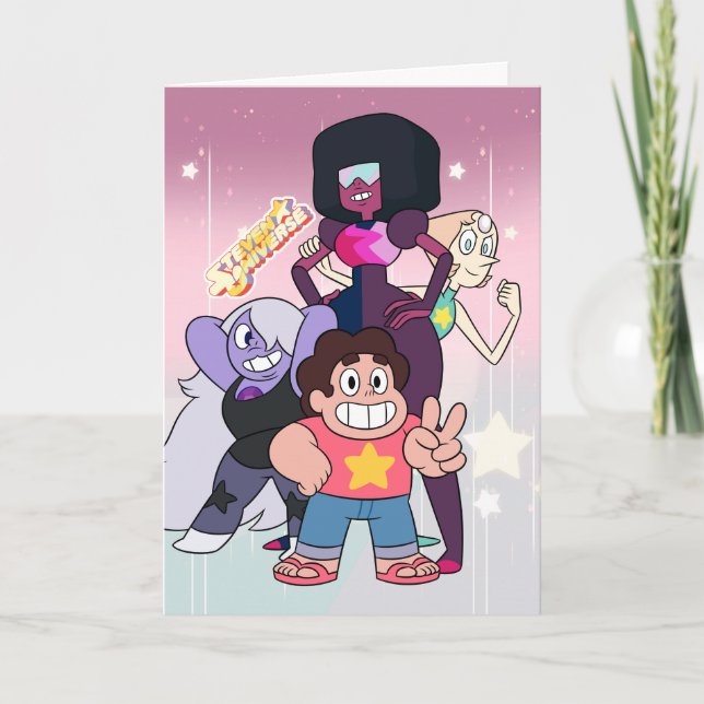 Carte Steven Universe | Pose du groupe Crystal Gem (Devant)