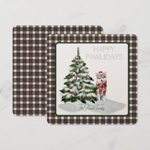 Carte Stewart habiller Tartan moderne Happy Pawlidays Ch