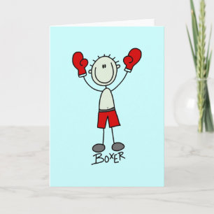 Carte Stick Figure Boxing T-shirts et cadeaux