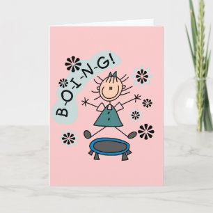 Carte Stick Girl on Trampoline T-shirts and Toxits