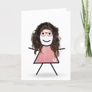 Carte Stick Girl pour soeur