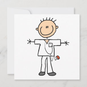 Carte Stick mâle Figure Infirmière T-shirts et cadeaux