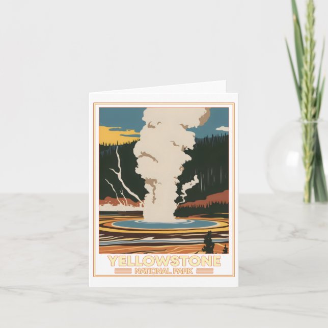Carte Sticker du parc national Yellowstone (Devant)