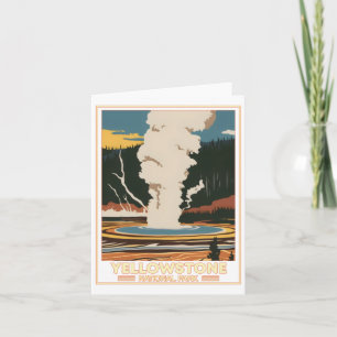Carte Sticker du parc national Yellowstone