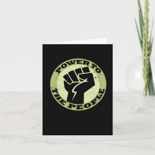 Carte Sticker Vintage Du Pouvoir Au Peuple