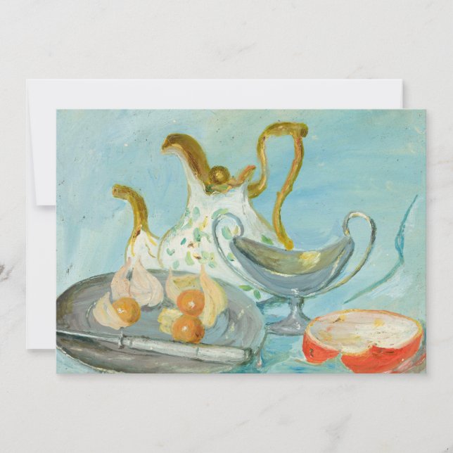 Carte Still Life on a Blue Arrière - plan | Tadeusz Mako (Devant)