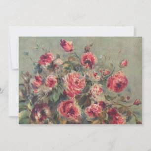 Carte Still Life, Roses de Vargemont   Renoir