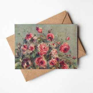 Carte Still Life, Roses de Vargemont | Renoir