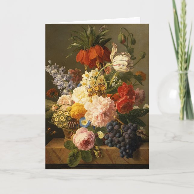 Carte Still Life with Flowers and Fruit, 1827 (Devant)